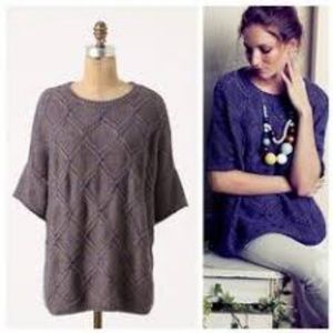 Anthropologie Diamond Knit sweater by Moth